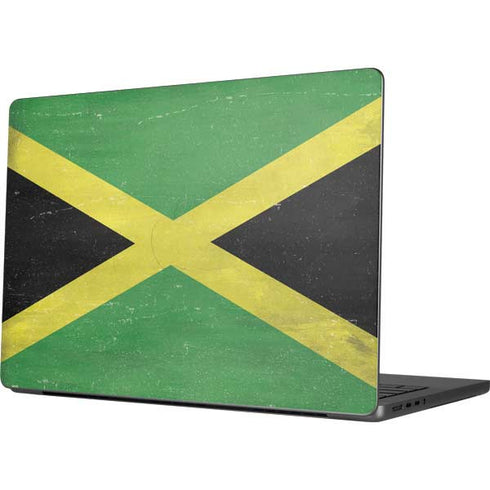 Jamaica Flag Distressed Apple MacBook Pro 14-inch Skin